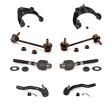 Front Suspension Control Arm And Ball Joint Assembly Steering Tie Rod End Stabilizer Bar Link Kit (8Pc) For 2009-2013 Mazda 6 With 17" Factory Wheels KTR-104445