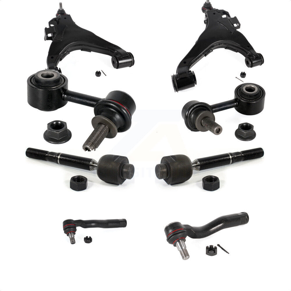 Front Suspension Control Arm And Ball Joint Assembly Steering Tie Rod End Stabilizer Bar Link Kit (8Pc) For Toyota Tundra Sequoia KTR-104447