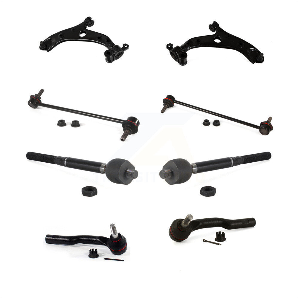 Front Suspension Control Arm And Ball Joint Assembly Steering Tie Rod End Stabilizer Bar Link Kit (8Pc) For 2014-2018 Mazda 3 Sport KTR-104450