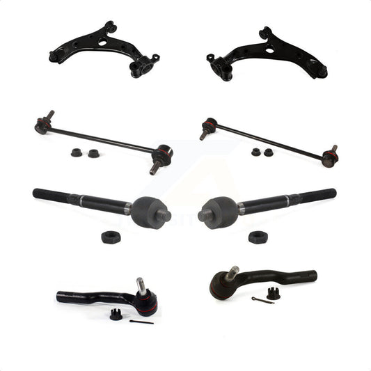 Front Suspension Control Arm And Ball Joint Assembly Steering Tie Rod End Stabilizer Bar Link Kit (8Pc) For 2014-2018 Mazda 3 Sport KTR-104450