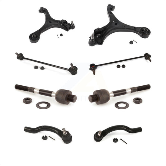 Front Suspension Control Arm And Ball Joint Assembly Steering Tie Rod End Stabilizer Bar Link Kit (8Pc) For 2014-2015 Honda Civic Si KTR-104454