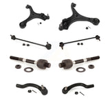 Front Suspension Control Arm And Ball Joint Assembly Steering Tie Rod End Stabilizer Bar Link Kit (8Pc) For 2014-2015 Honda Civic Si KTR-104454