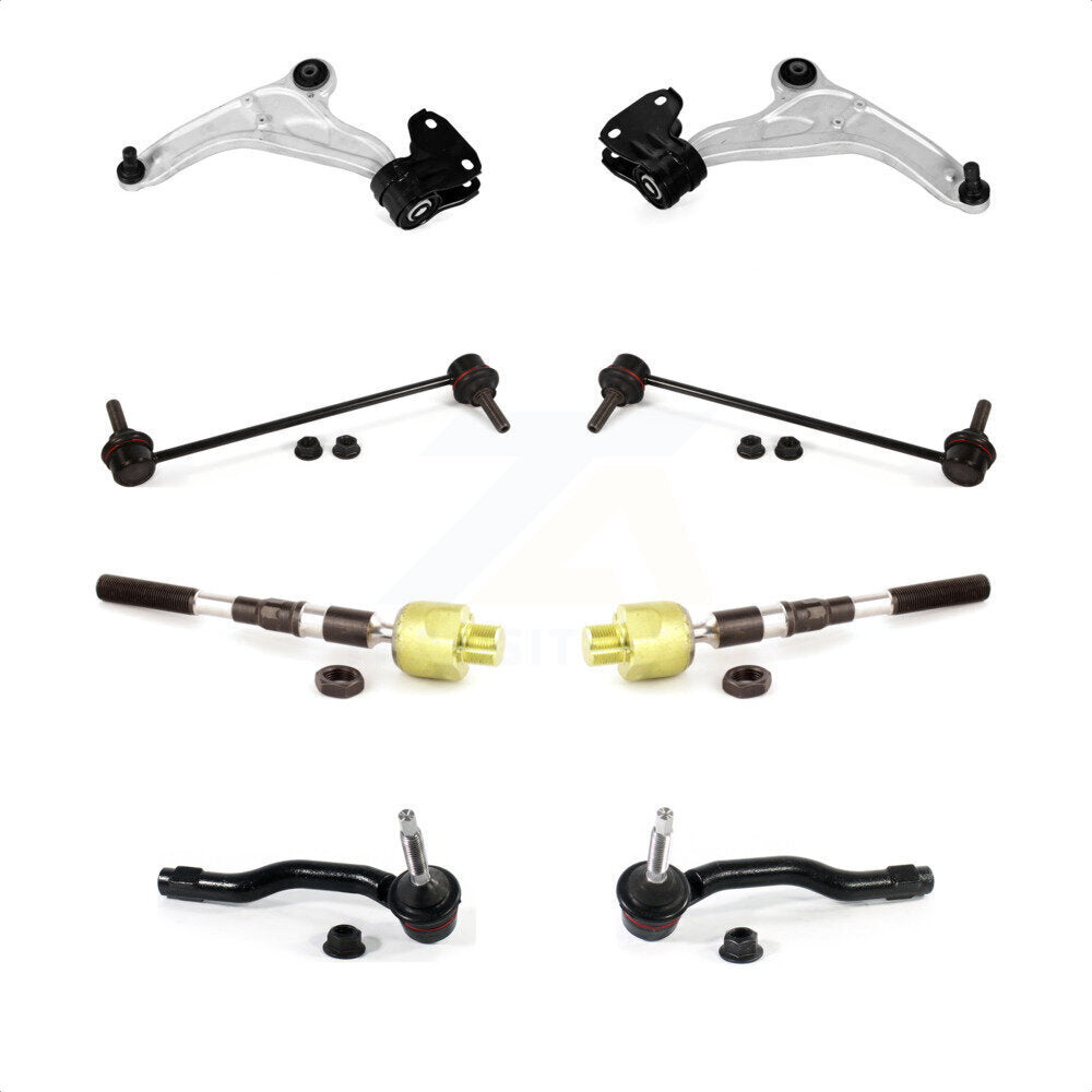 Front Suspension Control Arm And Ball Joint Assembly Steering Tie Rod End Stabilizer Bar Link Kit (8Pc) For 2015-2016 Ford Edge To 12 24 14 KTR-104459