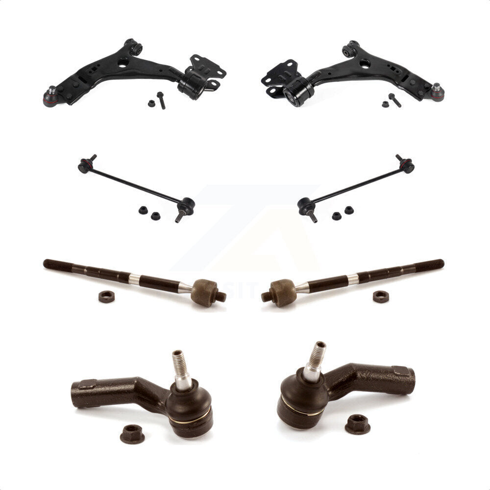 Front Suspension Control Arm And Ball Joint Assembly Steering Tie Rod End Stabilizer Bar Link Kit (8Pc) For 2014 Ford Transit Connect From 06 03 KTR-104460