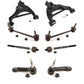 Front Suspension Control Arm And Ball Joint Assembly Steering Tie Rod End Stabilizer Bar Link Kit (8Pc) For Ford F-150 Studs Face The Same Direction KTR-104469