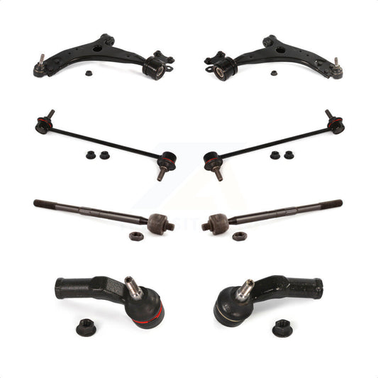 Front Suspension Control Arm And Ball Joint Assembly Steering Tie Rod End Stabilizer Bar Link Kit (8Pc) For Volvo S40 V50 C70 KTR-104473