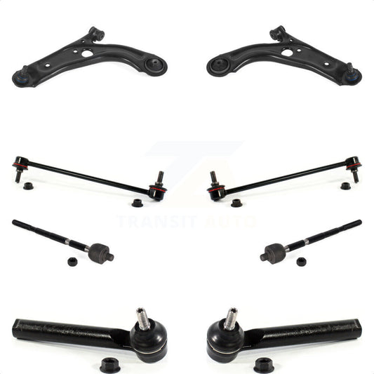 Front Suspension Control Arm And Ball Joint Assembly Steering Tie Rod End Stabilizer Bar Link Kit (8Pc) For 2012-2017 Fiat 500 Naturally Aspirated KTR-104481