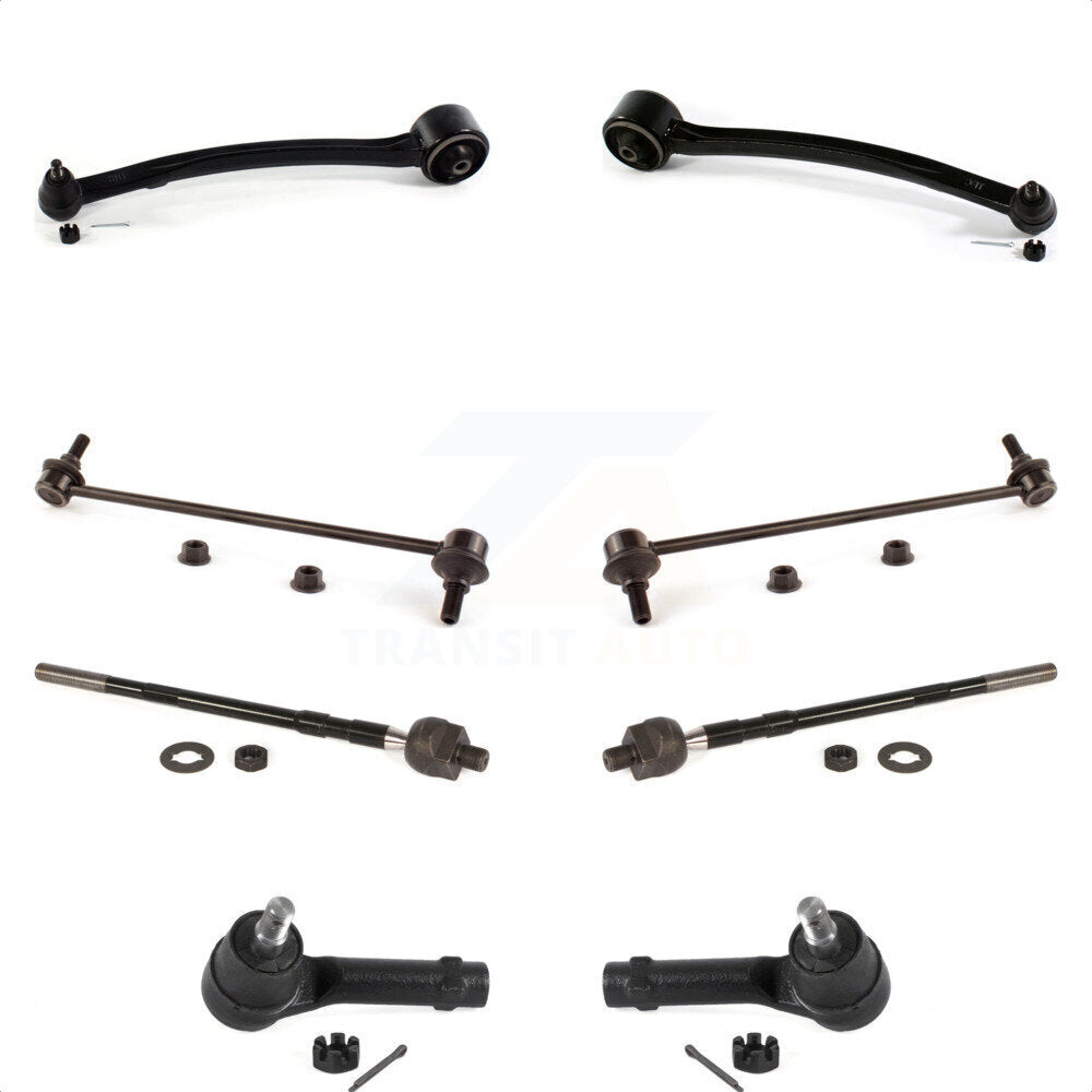 Front Suspension Control Arm And Ball Joint Assembly Steering Tie Rod End Stabilizer Bar Link Kit (8Pc) For 2010-2011 Hyundai Genesis Coupe To 09 15 10 KTR-104485