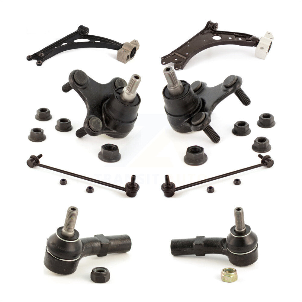 Front Suspension Control Arm Steering Tie Rod End Stabilizer Bar Link Ball Joint Kit (8Pc) For Audi A3 Quattro Without Sport KTR-104561