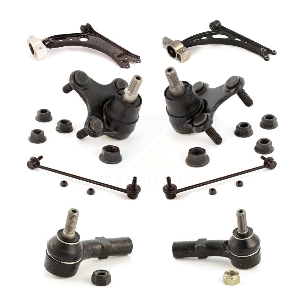Front Suspension Control Arm Steering Tie Rod End Stabilizer Bar Link Ball Joint Kit (8Pc) For Audi A3 Quattro Without Sport KTR-104562