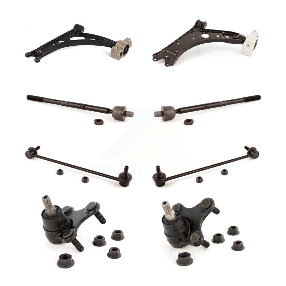 Front Suspension Control Arm Steering Tie Rod End Stabilizer Bar Link Ball Joint Kit (8Pc) For Audi A3 Quattro Without Sport KTR-104564