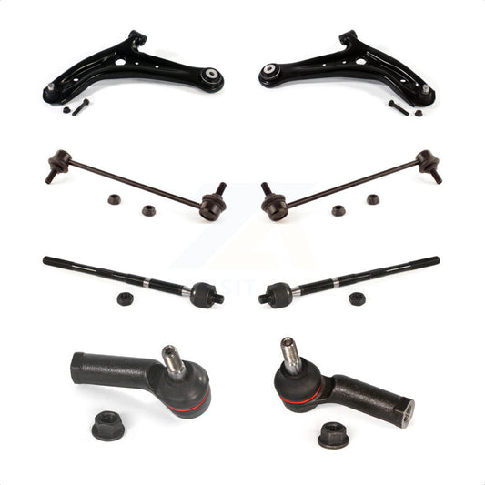 Front Suspension Control Arm And Ball Joint Assembly Steering Tie Rod End Stabilizer Bar Link Kit (8Pc) For Ford Fiesta KTR-104565