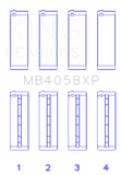King Engine Bearings Nissan VQ35DE Performance Main Bearing Set - Size STDX