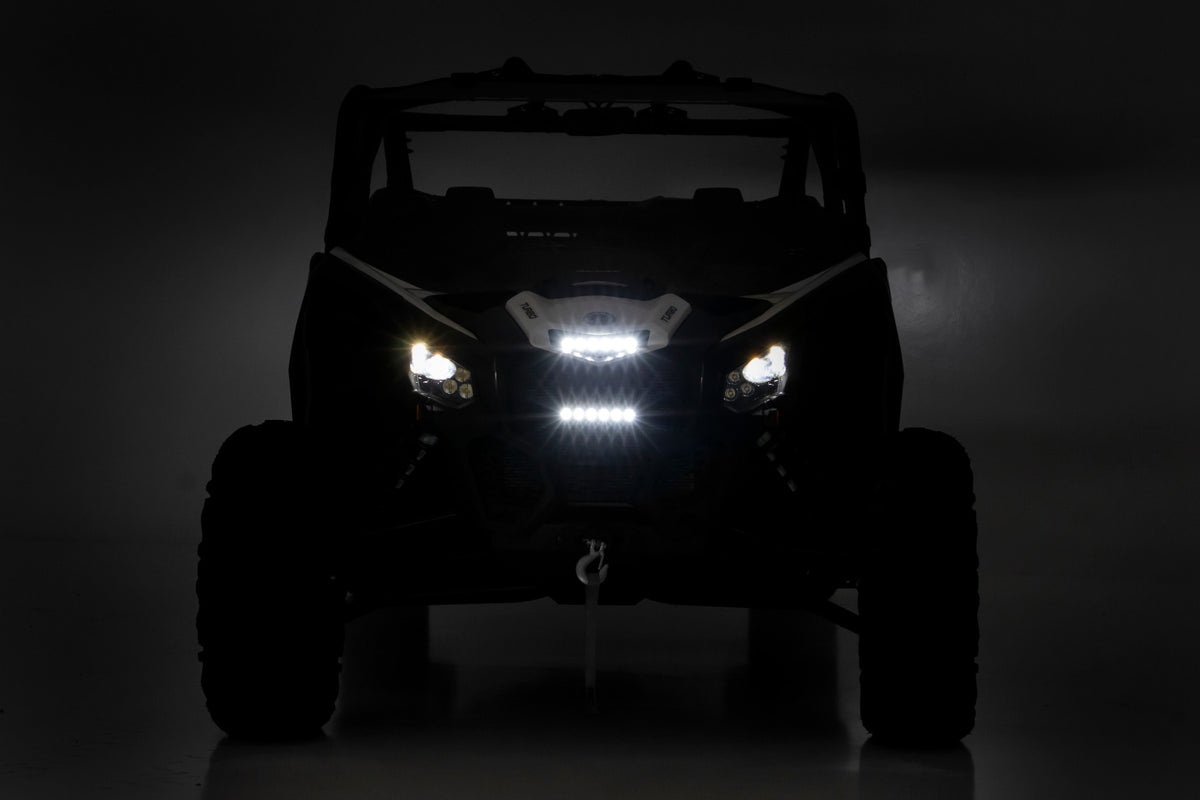 LED Light | Grille Mount | 6" Black Slimline | Can-Am Maverick X3