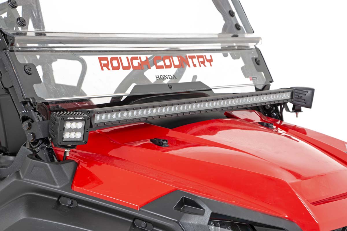 LED Light Kit | Cage Mount | 50" Black Single Row | White DRL | Honda Pioneer (16-22)