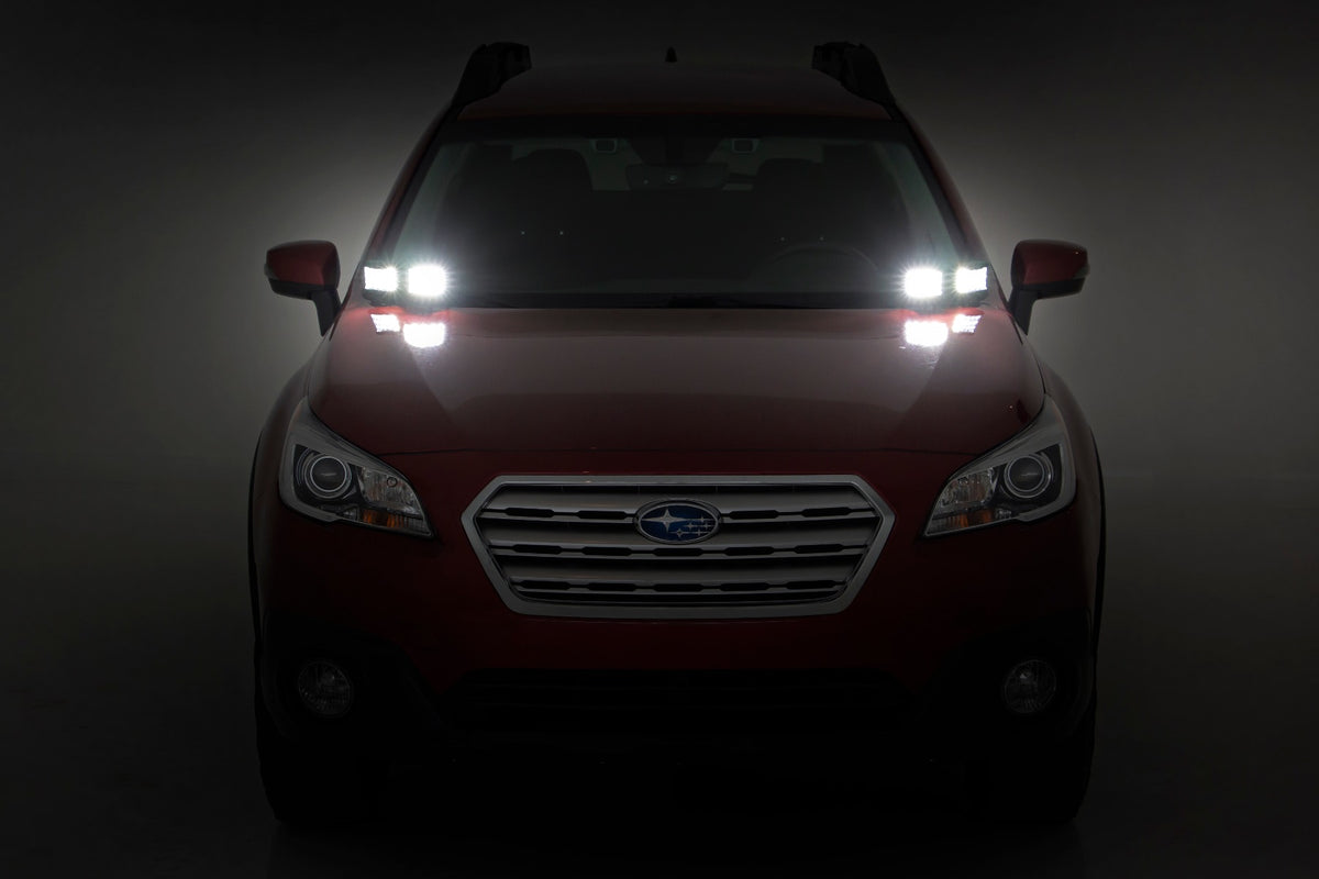 LED Light Kit | Ditch Mount | Dual 2" Black Pairs | Flood | Subaru Outback (15-19)