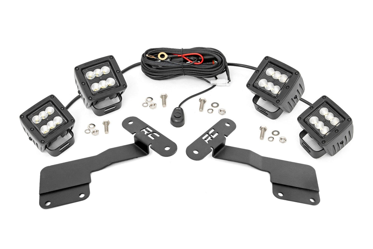 LED Light Kit | Ditch Mount | Dual 2" Black Pairs | Flood | Subaru Outback (15-19)