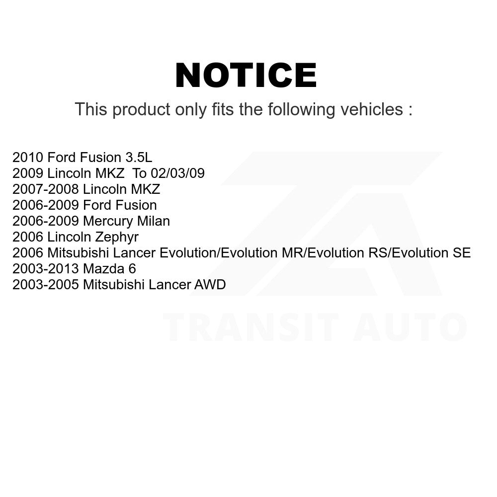 Left Suspension Stabilizer Bar Link Kit 72-K80251 For Ford Fusion Mazda 6 Mercury Milan Lincoln Mitsubishi Lancer MKZ Zephyr