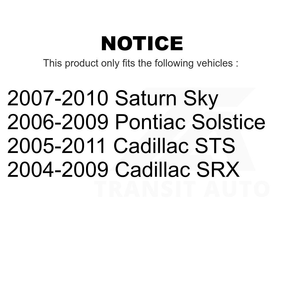 Left Suspension Stabilizer Bar Link Kit TOR-K750071 For Cadillac SRX STS Pontiac Solstice Saturn Sky