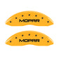 MGP 4 Caliper Covers Engraved Front & Rear MOPAR Yellow finish black ch