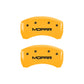 MGP 4 Caliper Covers Engraved Front & Rear MOPAR Yellow finish black ch