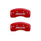 MGP 4 Caliper Covers Front Acura Rear MDX Red Finish Silver Characters