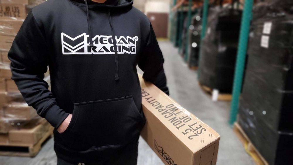 Megan Racing Logo Poly-tech Hoodie- Black