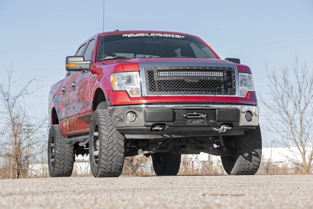 Mesh Grille | 30" Dual Row LED | Chrome | White DRL | Ford F-150 (09-14)