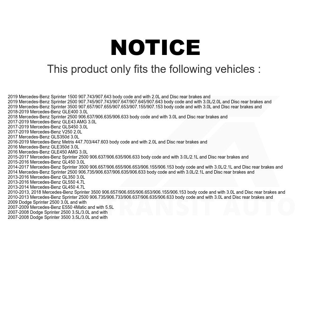 Mpulse Disc Brake Pads Wear Sensor SEN-2BWS0173 For Mercedes-Benz Sprinter 2500 GLS450 GL450 3500 Metris GLE43 AMG Dodge GL550 GL350 E550 GLE450 GLE400 V250 GLS350d GLE350d 1500