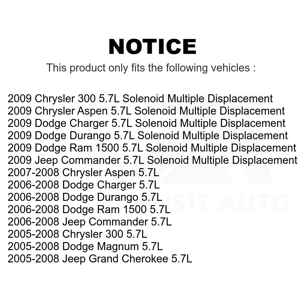 Mpulse Engine Variable Valve Timing (VVT) Solenoid SEN-2VTS0377 For Dodge Ram 1500 Jeep Chrysler Grand Cherokee 300 Charger Commander Durango Magnum Aspen 5.7L