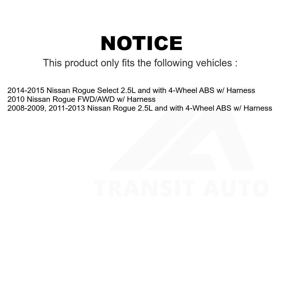 Mpulse Front ABS Wheel Speed Sensor SEN-2ABS0191 For Nissan Rogue Select w/ Harness