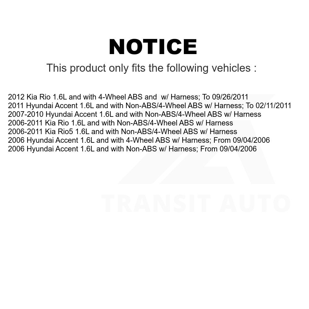 Mpulse Front ABS Wheel Speed Sensor SEN-2ABS0222 For Hyundai Accent Kia Rio Rio5