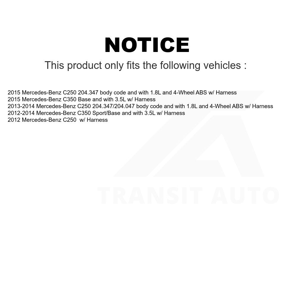 Mpulse Front ABS Wheel Speed Sensor SEN-2ABS0869 For Mercedes-Benz C250 C350 w/ Harness