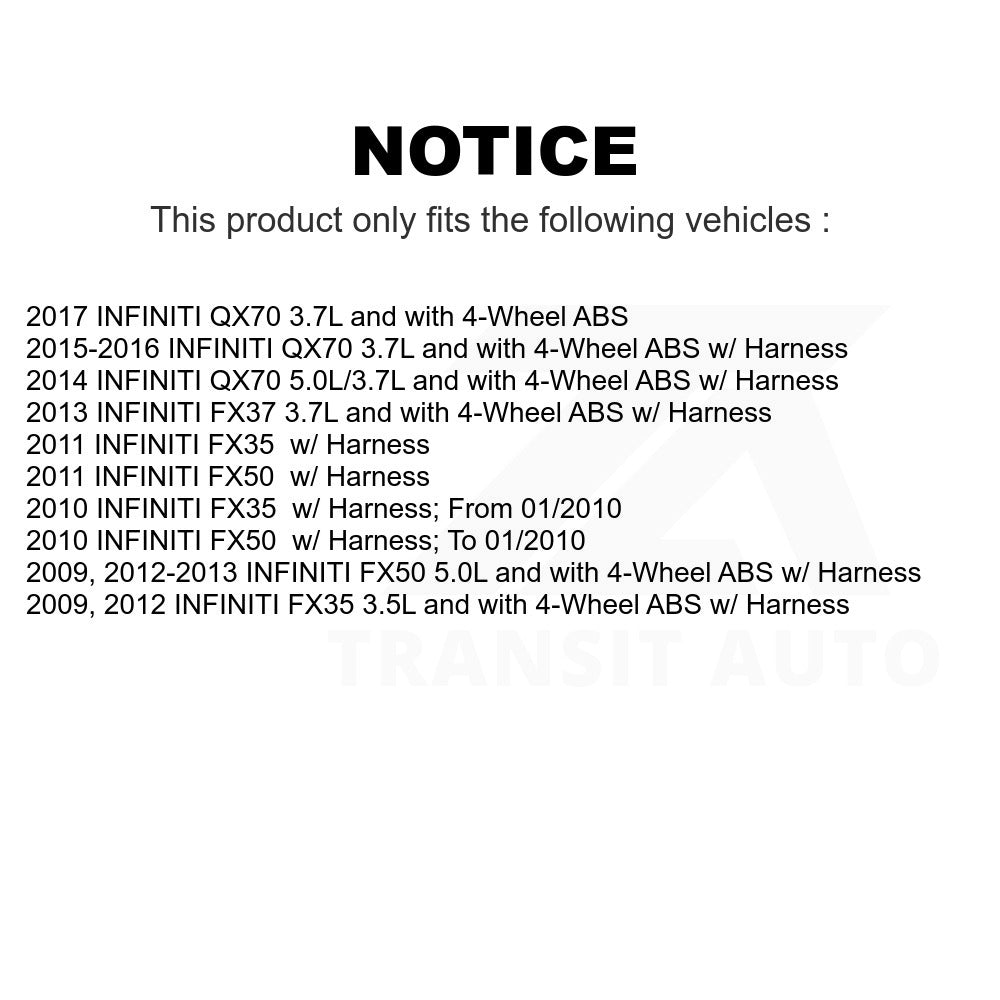 Mpulse Front ABS Wheel Speed Sensor SEN-2ABS0908 For INFINITI FX35 QX70 FX37 FX50