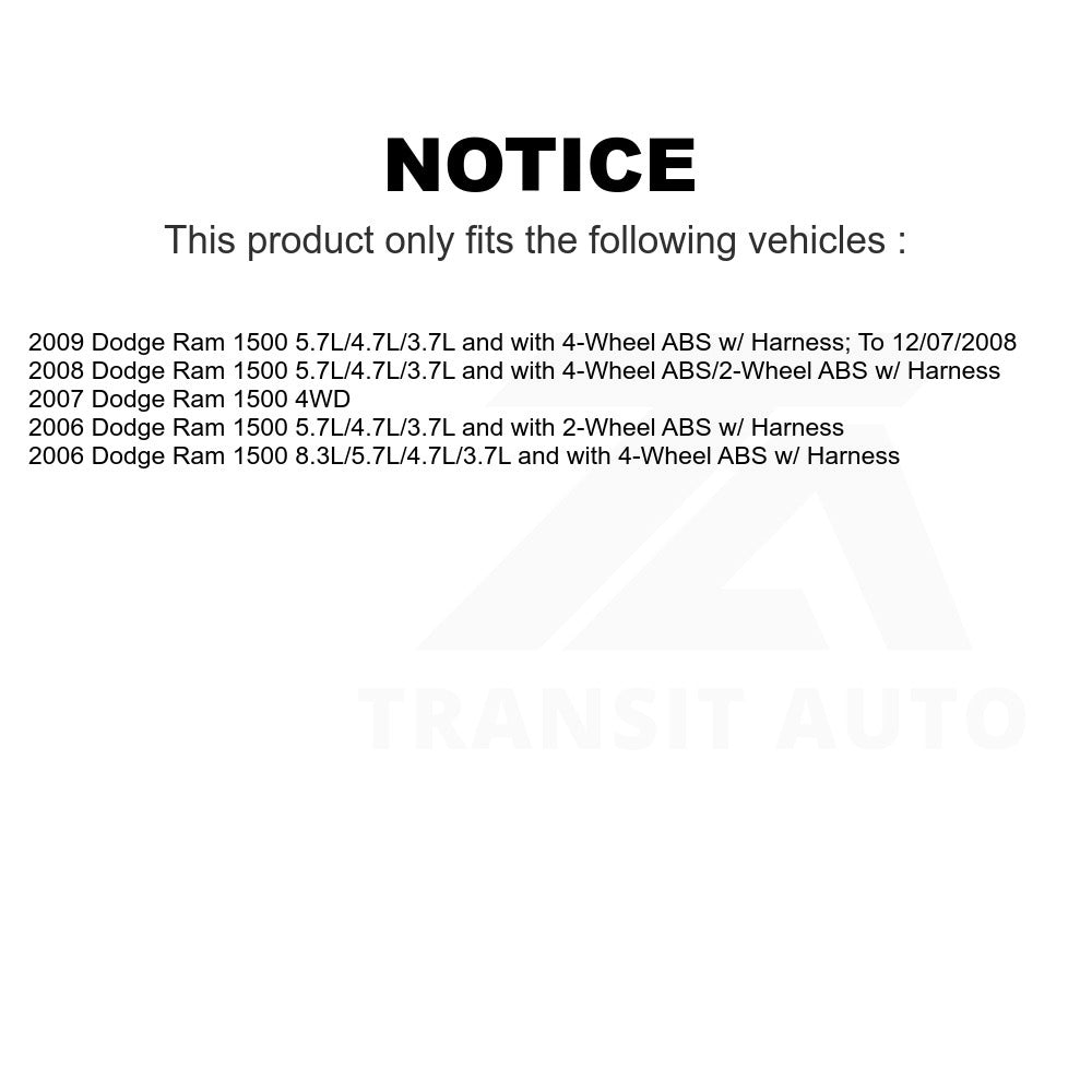 Mpulse Front ABS Wheel Speed Sensor SEN-2ABS1259 For Dodge Ram 1500