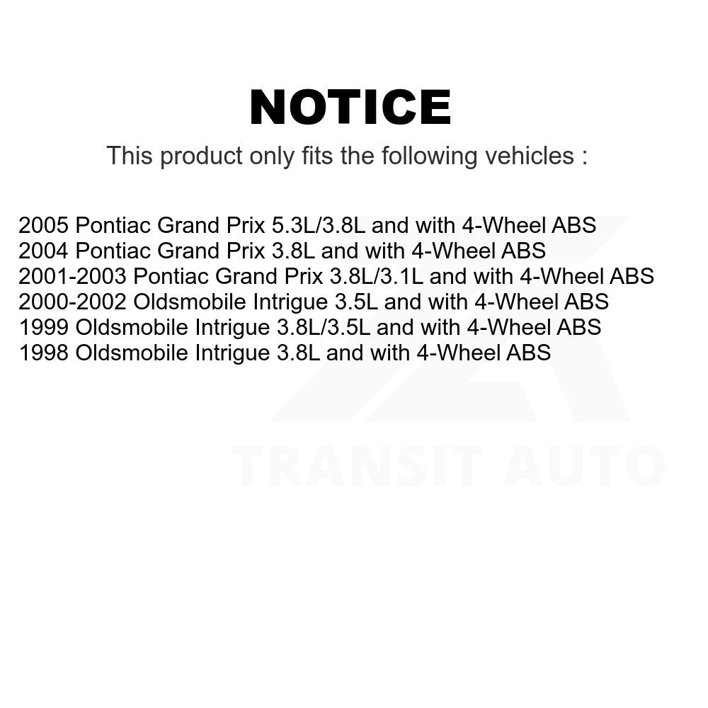 Mpulse Front ABS Wheel Speed Sensor Wiring Harness SEN-2ABS0394 For Pontiac Grand Prix Oldsmobile Intrigue