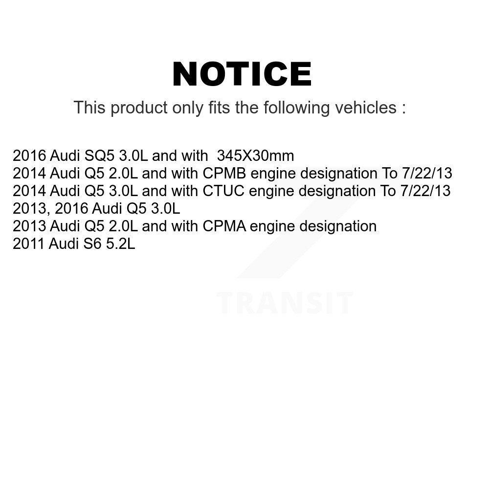 Mpulse Front Disc Brake Pads Wear Sensor (2 Pack) For Audi Q5 SQ5 S6 KSE-100031