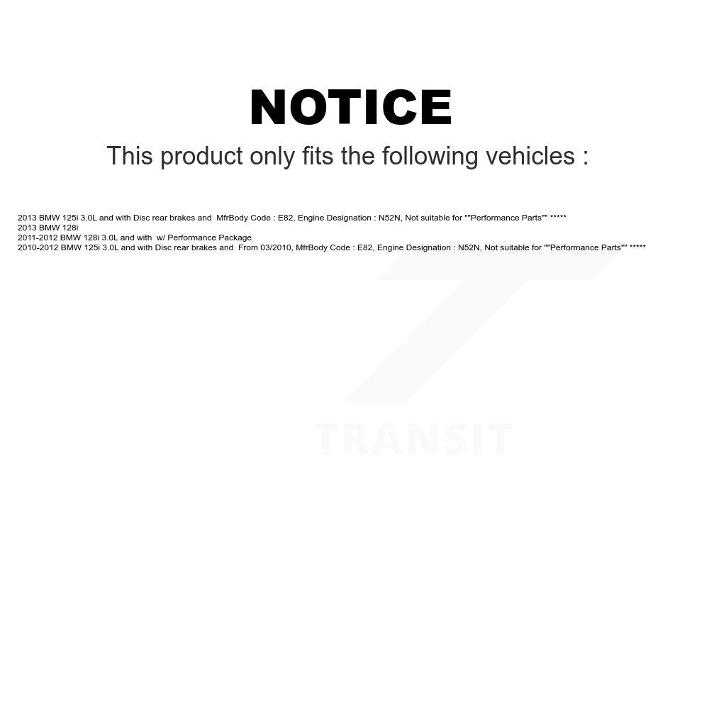 Mpulse Front Disc Brake Pads Wear Sensor (2 Pack) For BMW 128i 125i KSE-100025