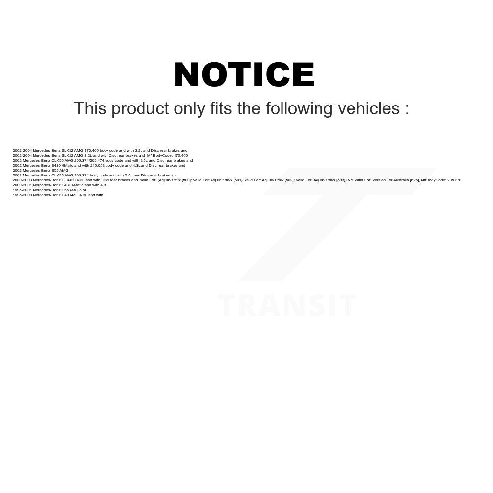 Mpulse Front Disc Brake Pads Wear Sensor (2 Pack) For Mercedes-Benz CLK430 E430 E55 AMG CLK55 SLK32 C43 KSE-100010