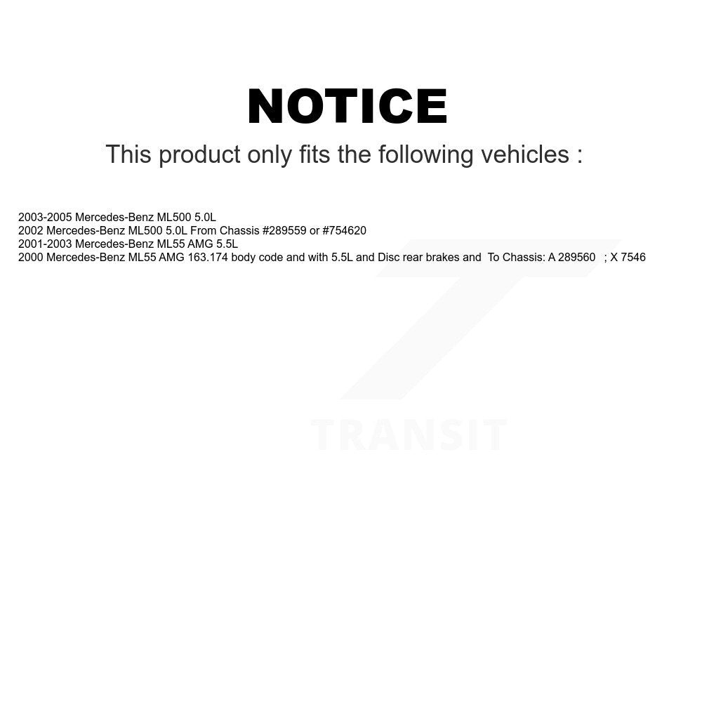 Mpulse Front Disc Brake Pads Wear Sensor (2 Pack) For Mercedes-Benz ML500 ML55 AMG KSE-100009