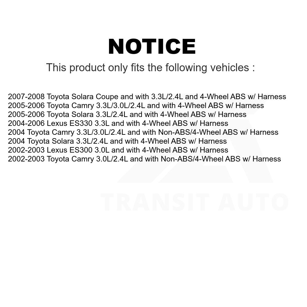 Mpulse Front Left ABS Wheel Speed Sensor SEN-2ABS0143 For Toyota Camry Lexus Solara ES330 ES300 w/ Harness
