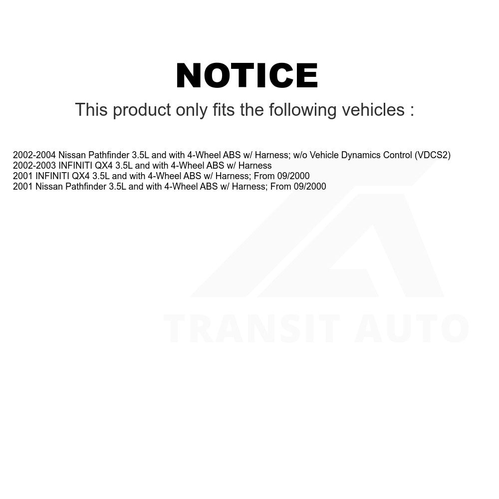 Mpulse Front Left ABS Wheel Speed Sensor SEN-2ABS0257 For Nissan Pathfinder INFINITI QX4 3.5L with 4-Wheel
