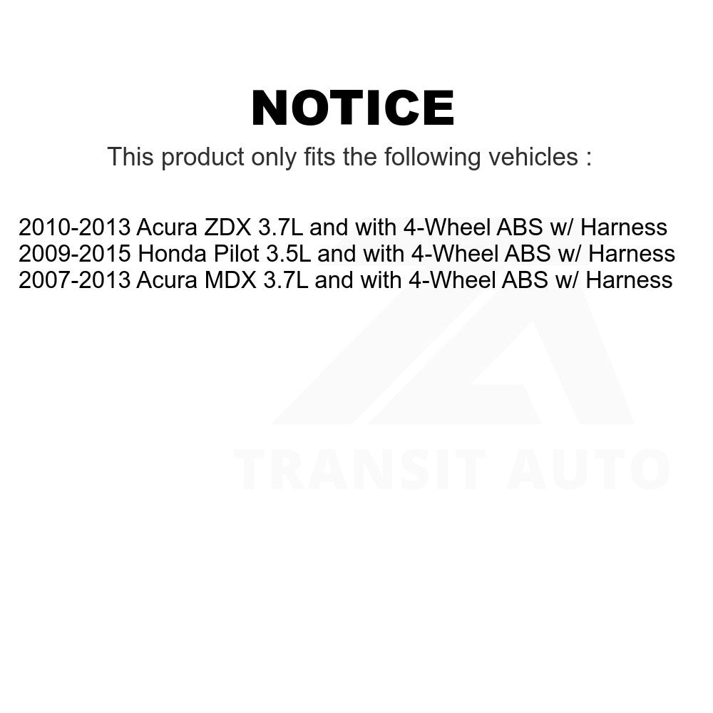 Mpulse Front Left ABS Wheel Speed Sensor SEN-2ABS0357 For Honda Pilot Acura MDX ZDX w/ Harness