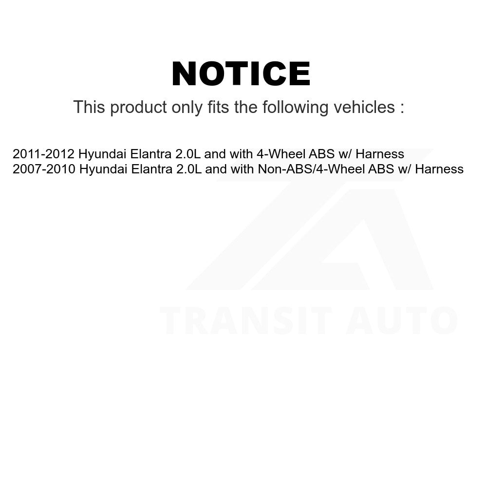Mpulse Front Left ABS Wheel Speed Sensor SEN-2ABS0538 For Hyundai Elantra w Harness