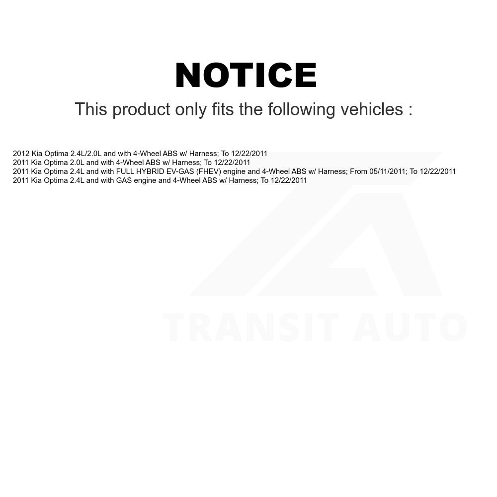 Mpulse Front Left ABS Wheel Speed Sensor SEN-2ABS0633 For Kia Optima