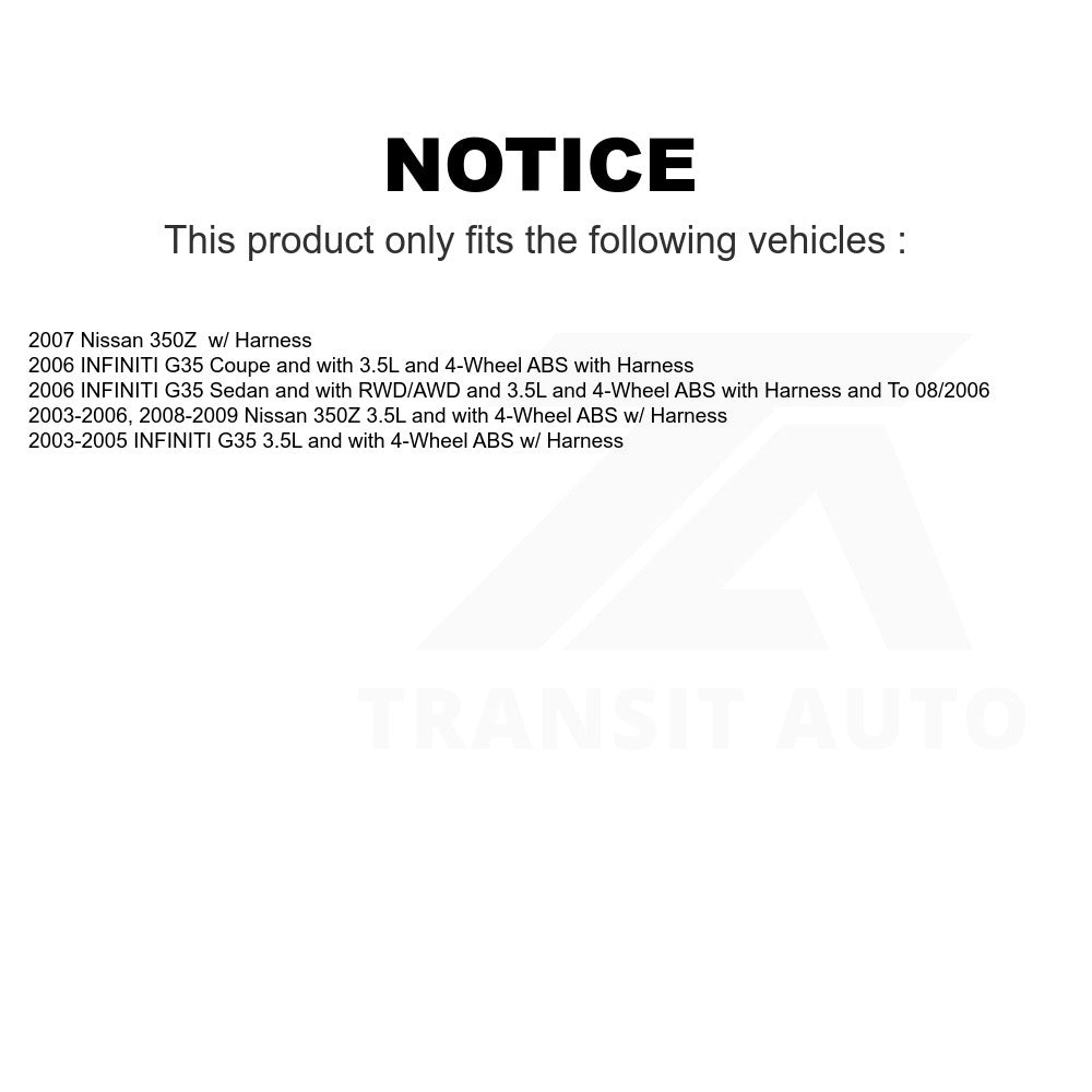 Mpulse Front Left ABS Wheel Speed Sensor SEN-2ABS0653 For INFINITI G35 Nissan 350Z