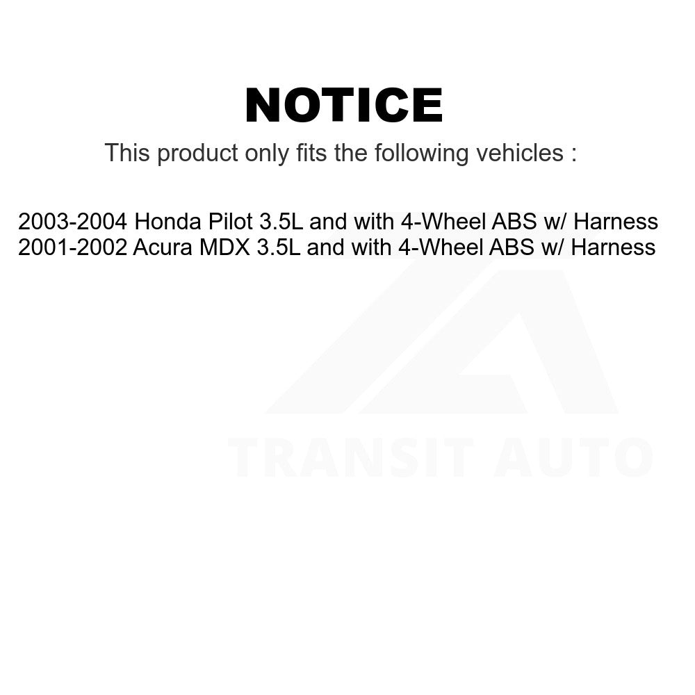 Mpulse Front Left ABS Wheel Speed Sensor SEN-2ABS0784 For Honda Pilot Acura MDX w/ Harness 3.5L with 4-Wheel