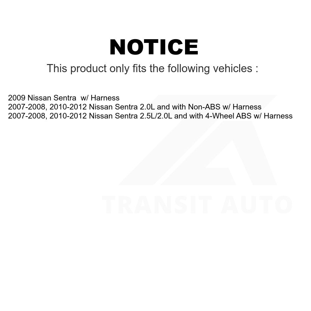 Mpulse Front Left ABS Wheel Speed Sensor SEN-2ABS0808 For Nissan Sentra w Harness