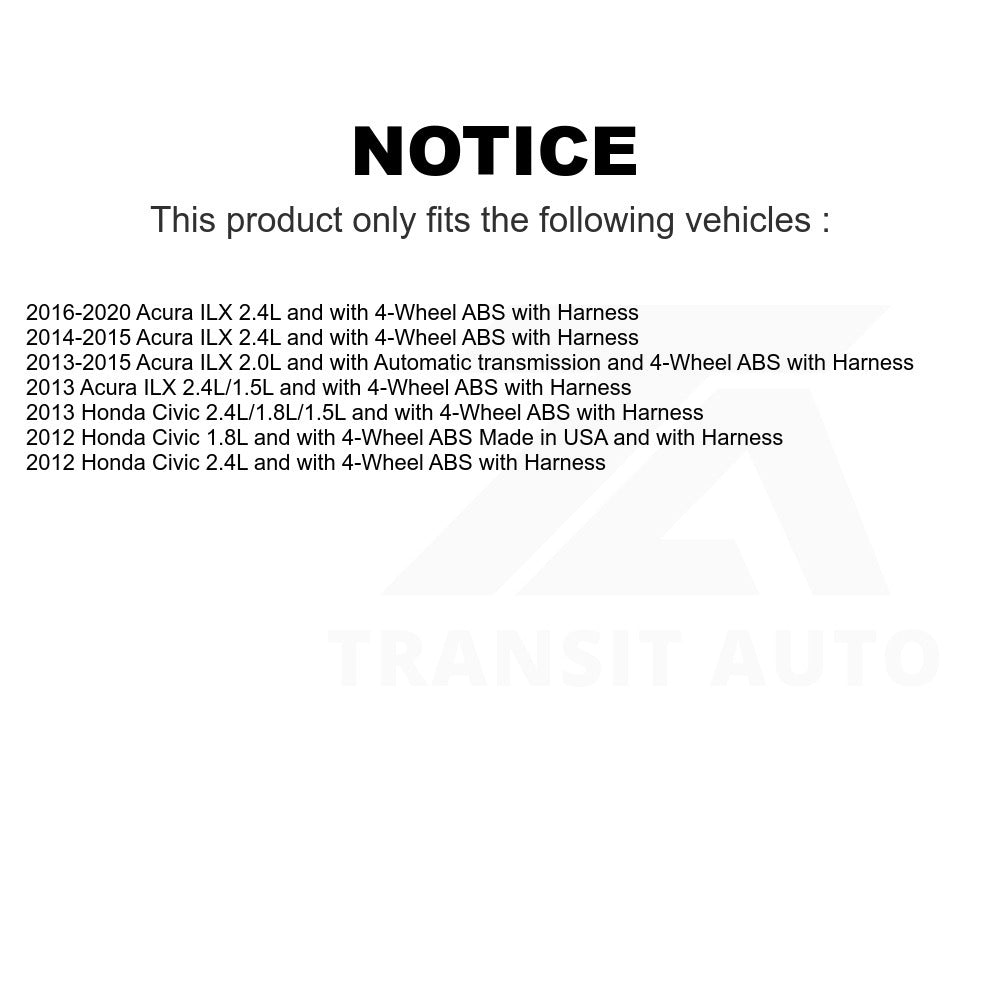 Mpulse Front Left ABS Wheel Speed Sensor SEN-2ABS0863 For Honda Civic Acura ILX