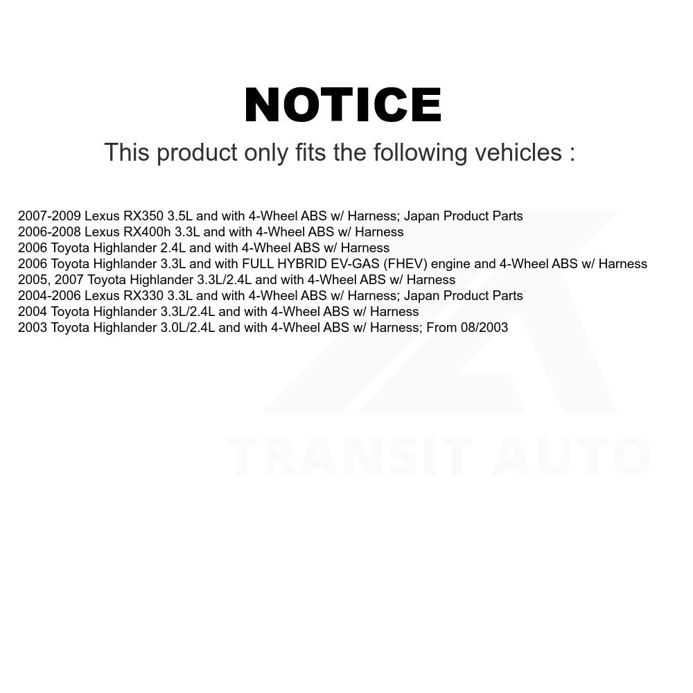 Mpulse Front Left ABS Wheel Speed Sensor SEN-2ABS1303 For Toyota Highlander Lexus RX350 RX330 RX400h